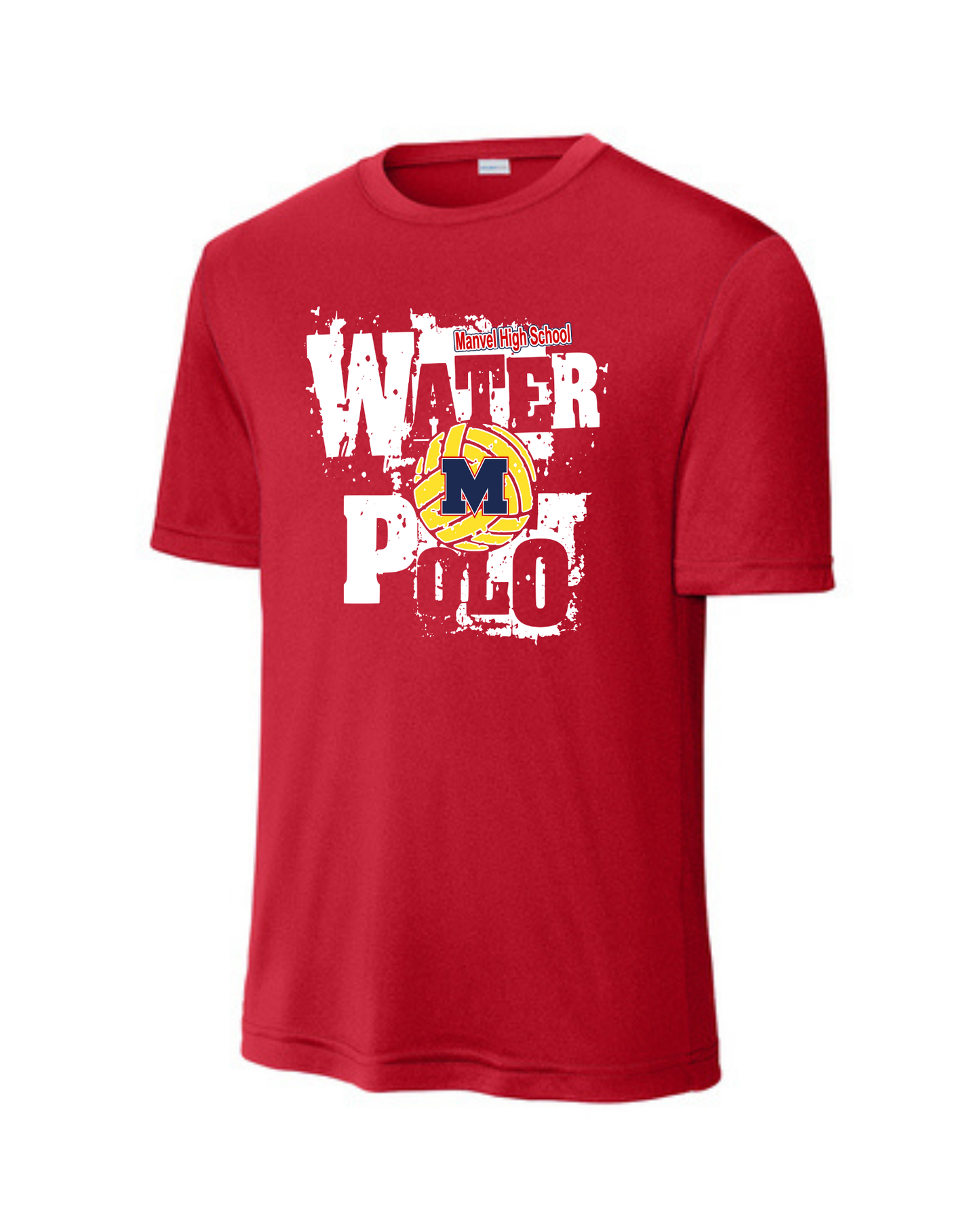 Manvel Water Polo-  Manvel Water Polo Sleeve Performance Tee