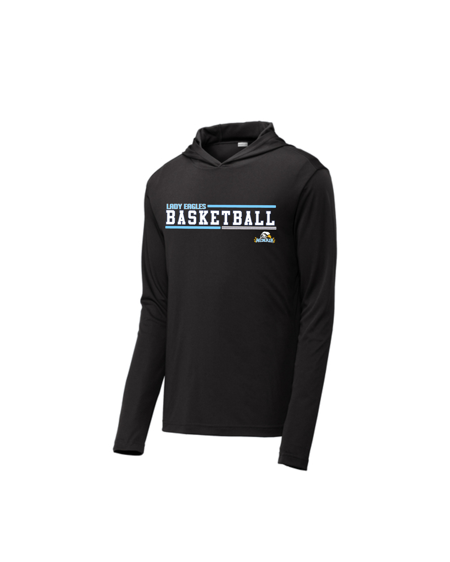McNair Jr High - Basketball Performance Long Sleeve Hooded Tshirt