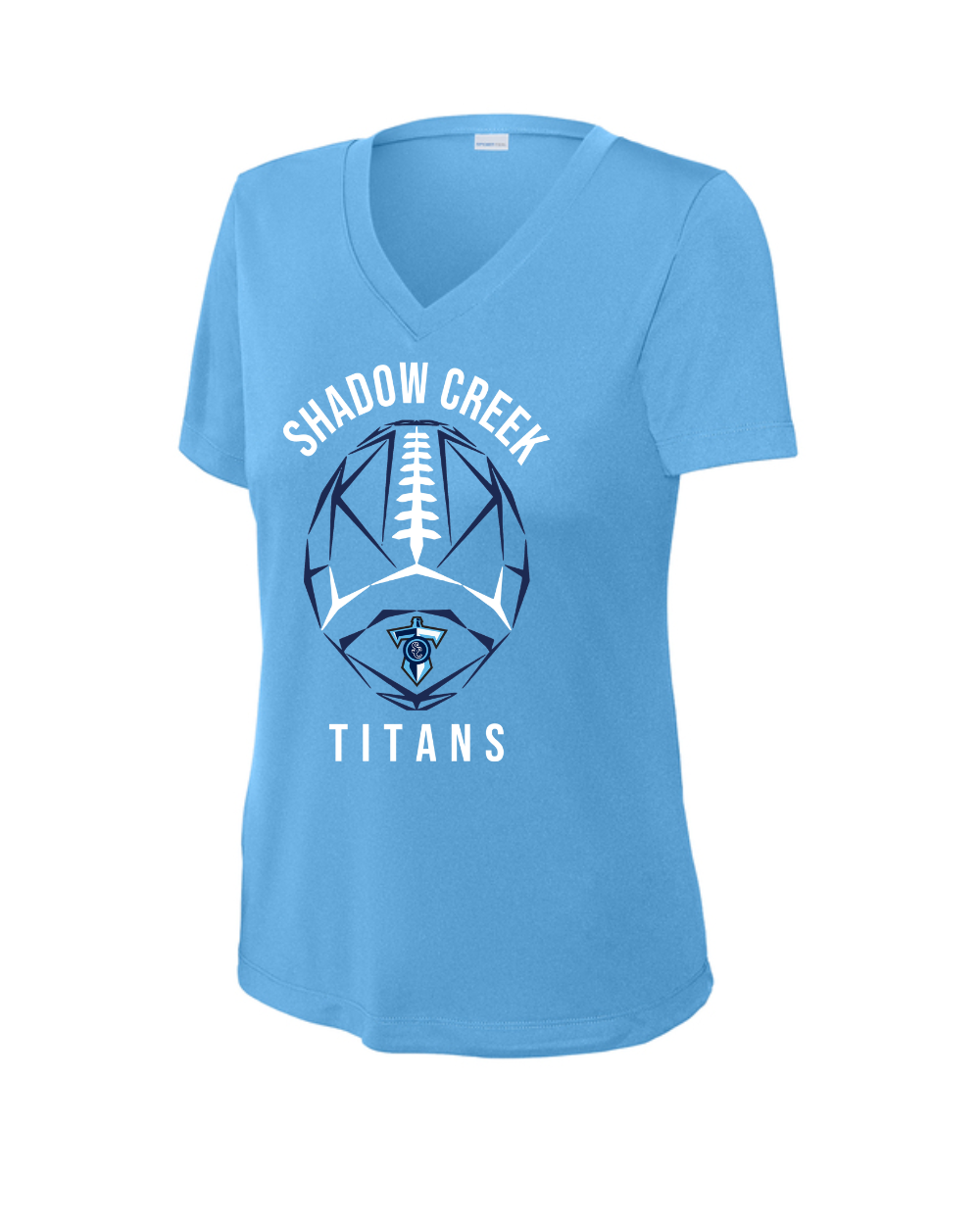 Shadow Creek Titans- Titans Abstract Football Ladies Short Sleeve Performance Tee