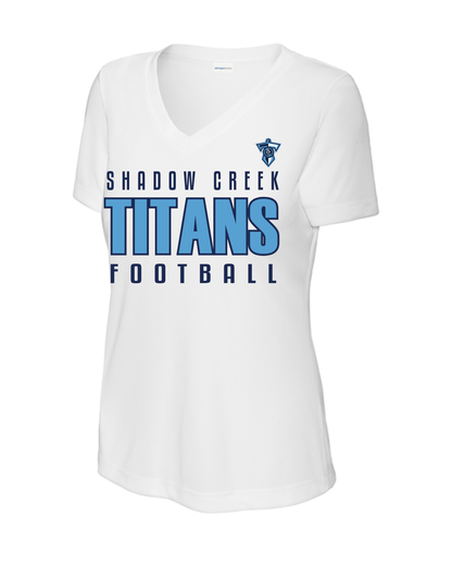 Shadow Creek Titans- Titans Football Ladies Short Sleeve VNeck Performance Tee