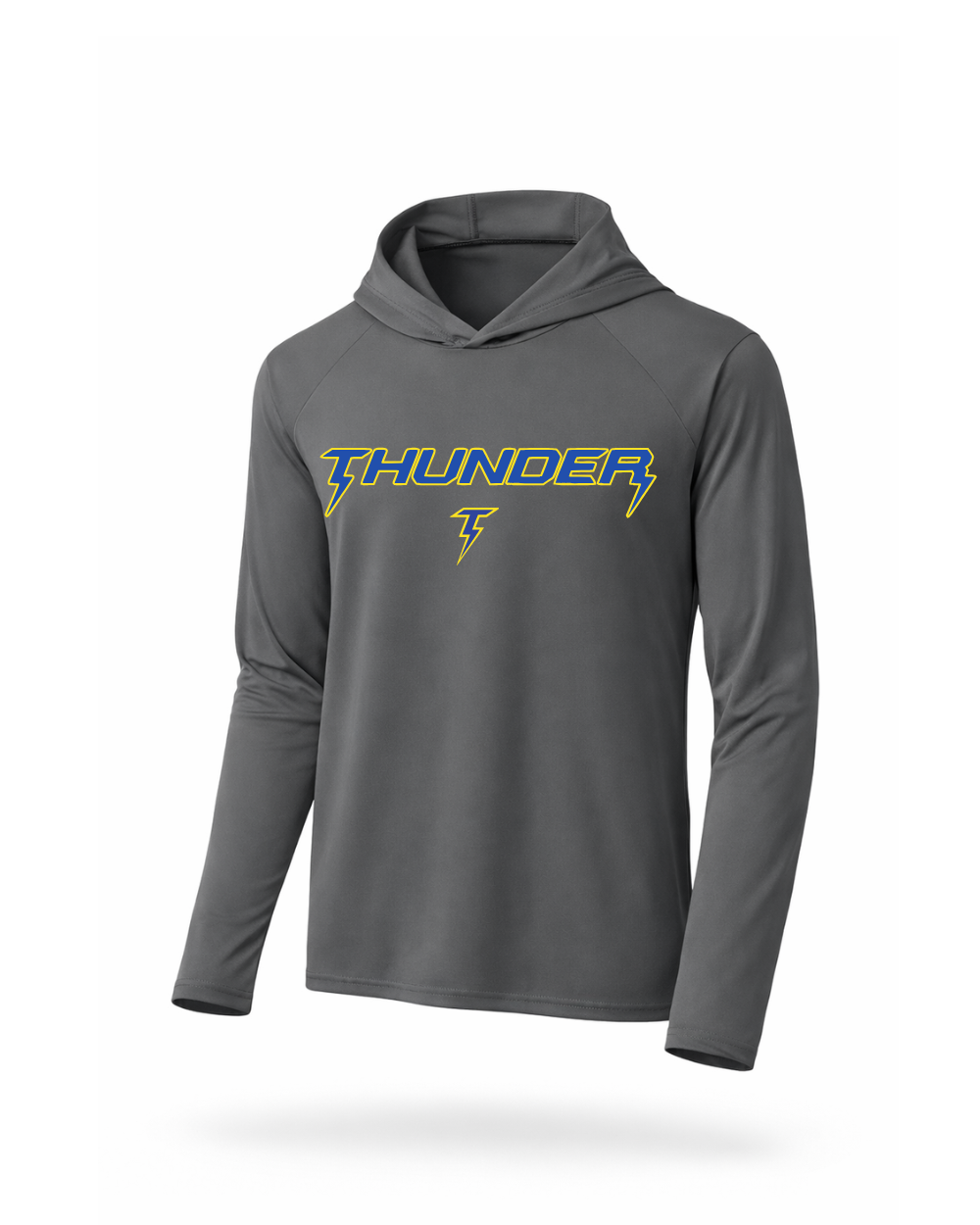 Thunder Baseball-Thunder Baseball  Long Sleeve Hooded Performance Tee