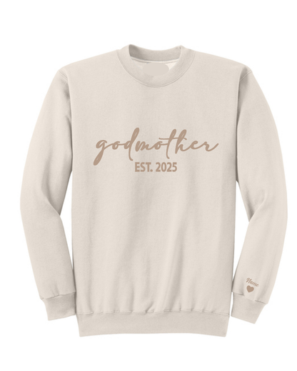 Mother's Day- Embroidered Godmother Sweatshirt