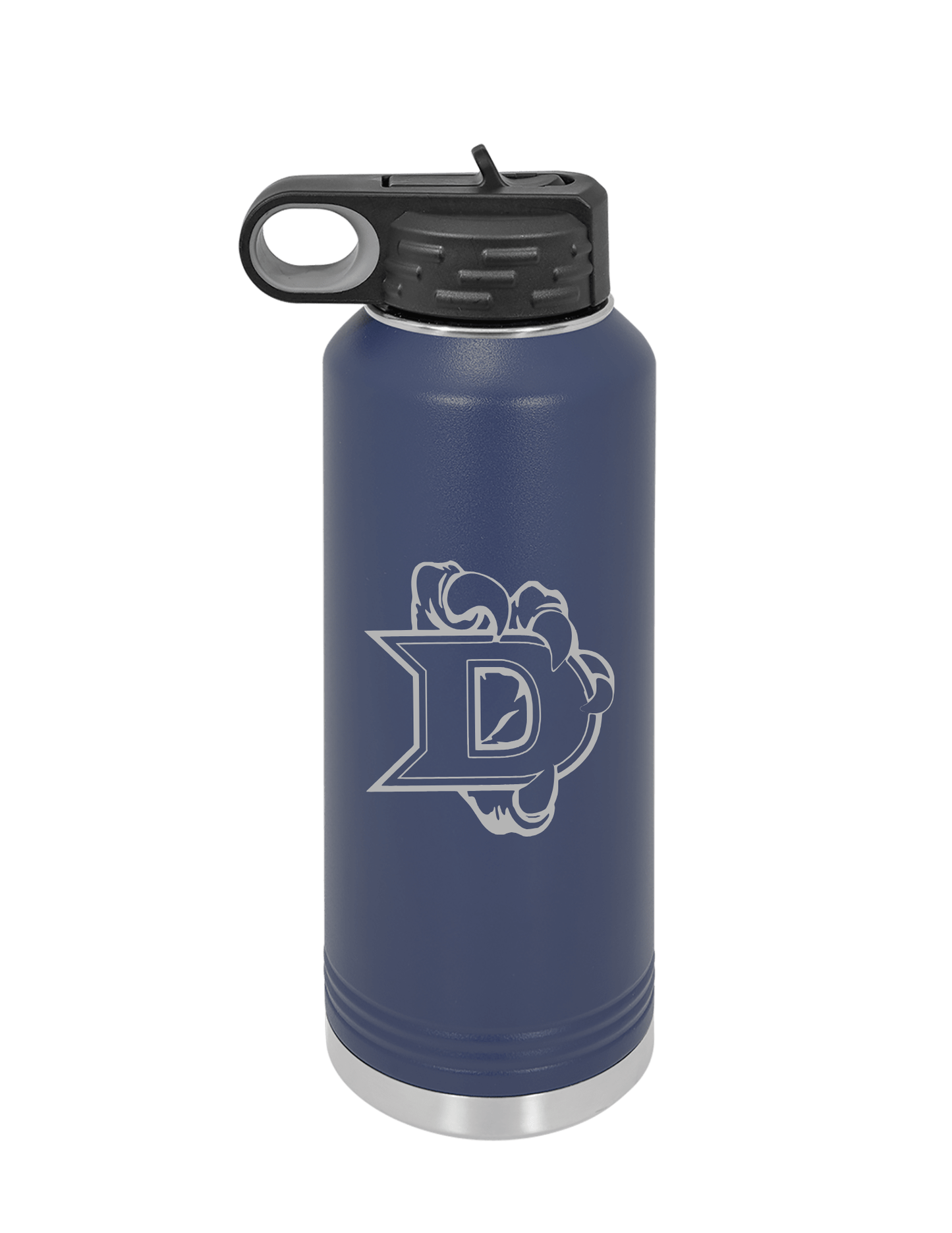 Dawson Baseball- Laser Engraved 32 oz Water Bottle - Navy