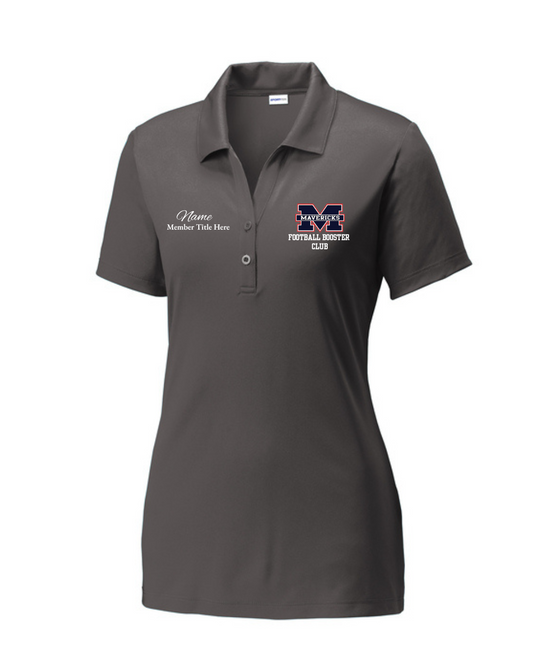 Manvel Booster Club- Ladies Performance Polo Shirt- Iron Grey