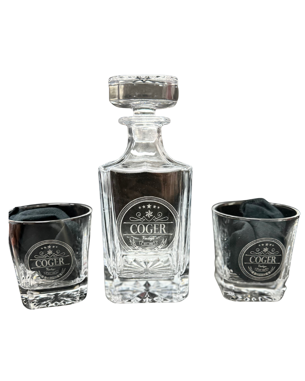 Gift-Personalized Engraved Decanter Set