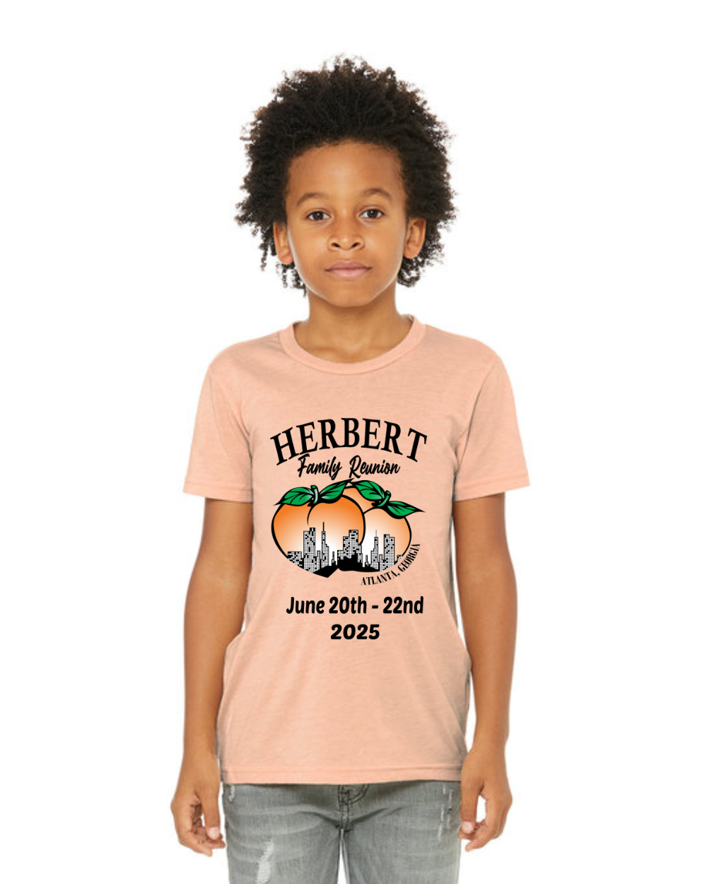 Herbert Family Youth Reunion Tee 2025- Peach Triblend