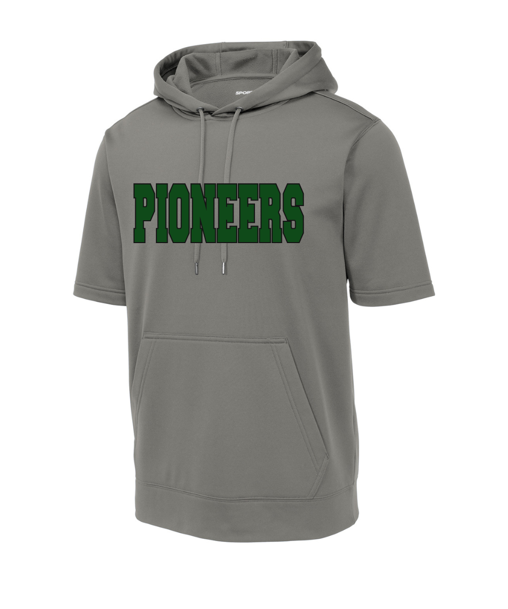 Pioneers- Embroidered Pioneers Applique  Short Sleeve Performance Hoodie