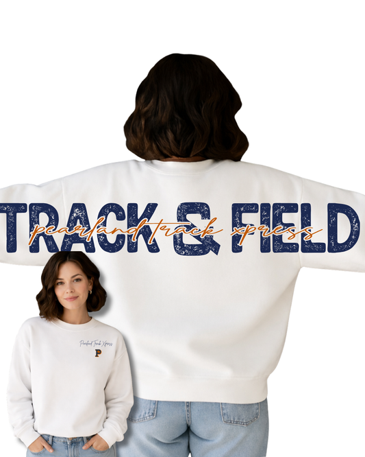 PTX- Pearland Track Xpress Oversized print Crewneck