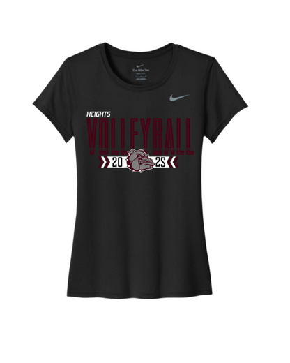 Heights Volleyball- Nike Legend Ladies Performance Tee- Black
