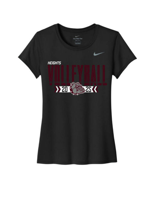 Heights Volleyball- Nike Legend Ladies Performance Tee- Black