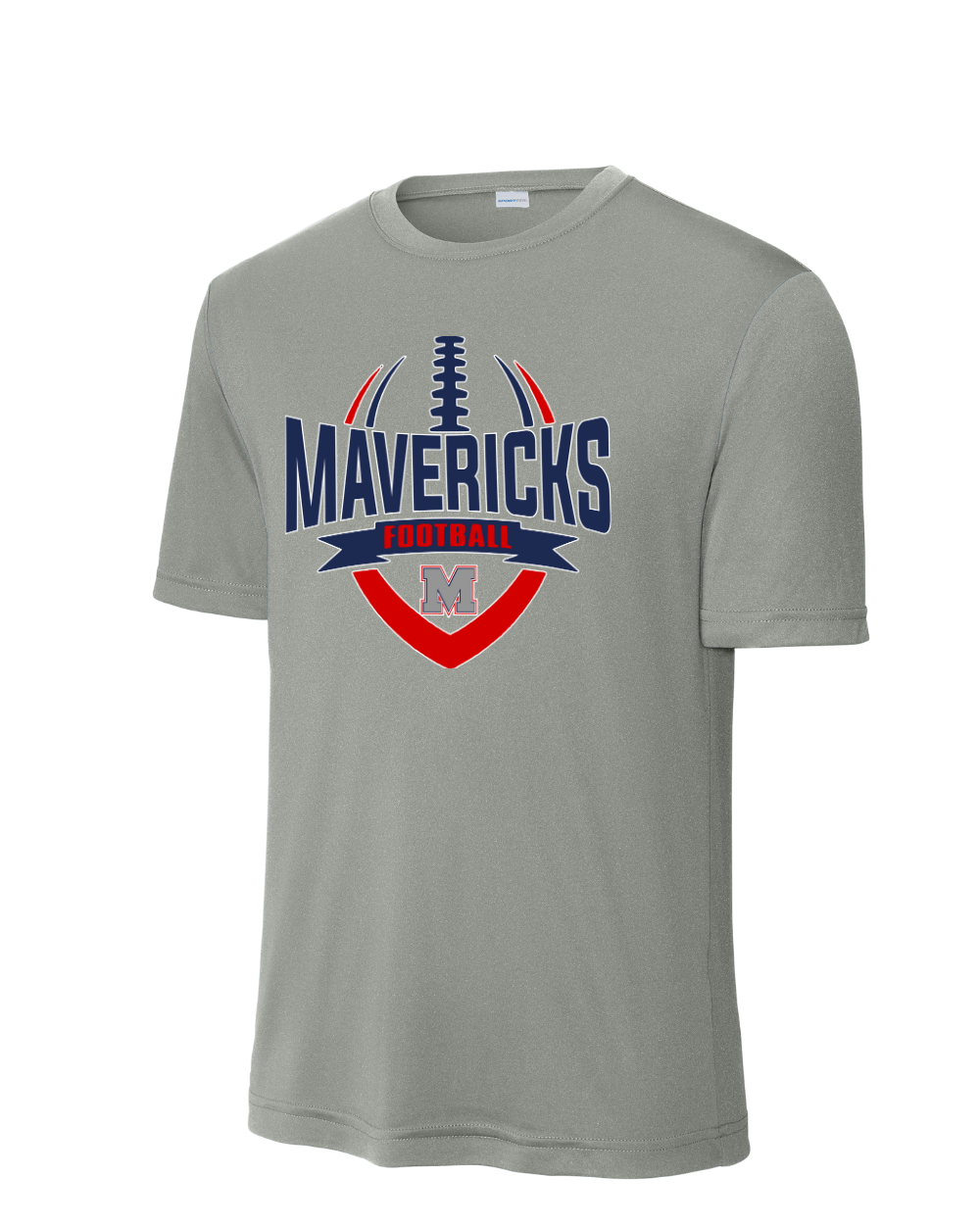 Manvel Football- Mavericks Football Short Sleeve Performance Tee