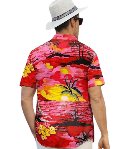 Bellaire Cardinals Water Polo - Bellaire Water Polo  Embroidered Logo Hawaiian Shirt