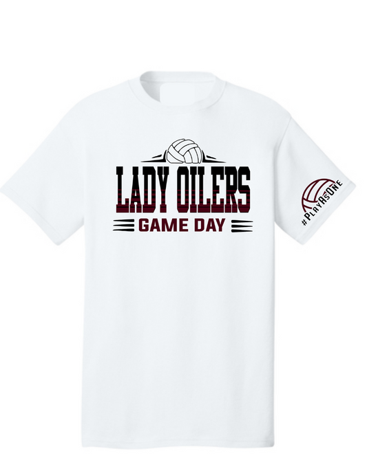 PHS Volleyball- Lady Oilers Gameday Cotton Tee- White