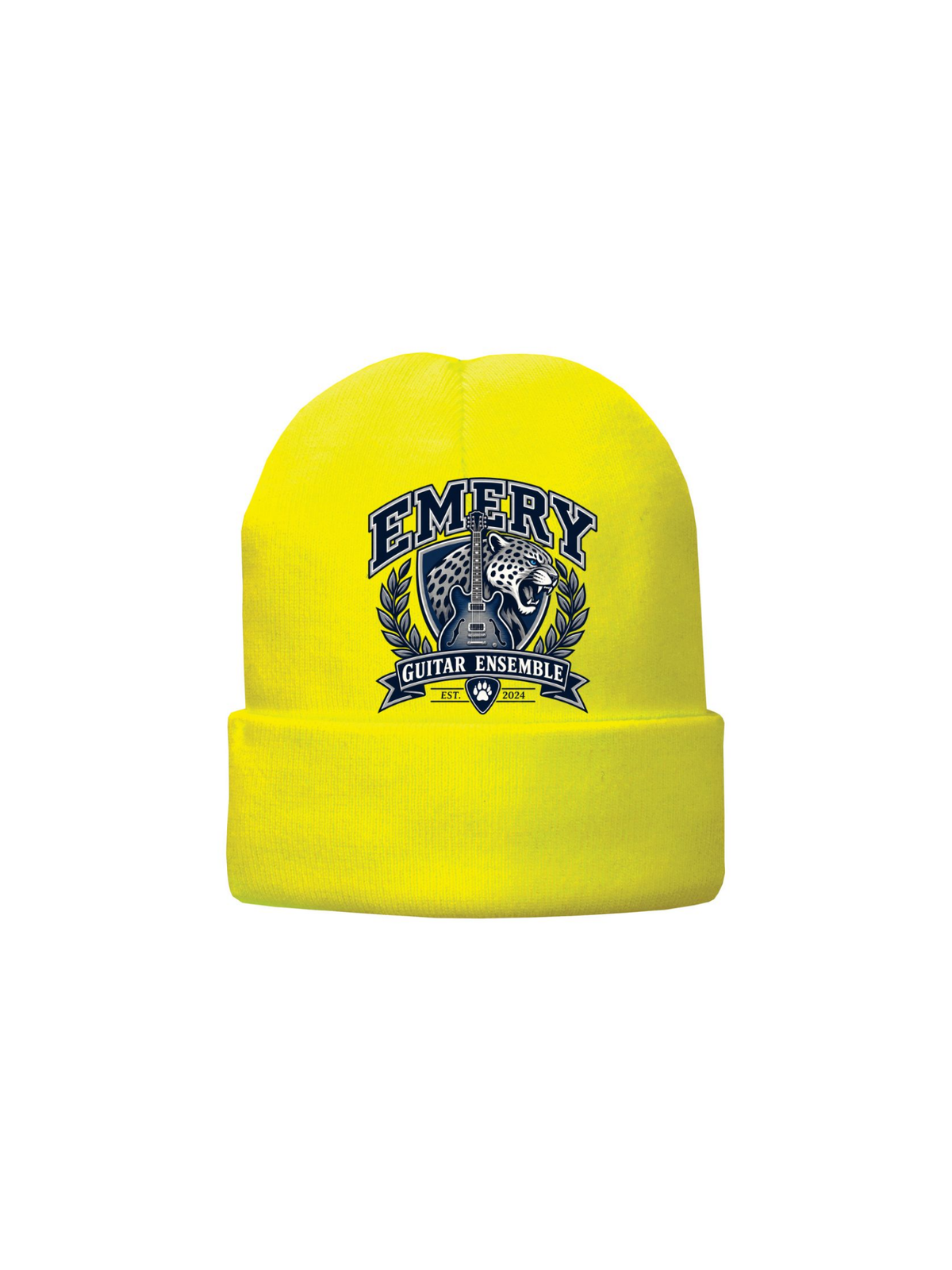 Emery Weiner Guitar Ensemble- Embroidered Traditional Fleece Lined Beanies