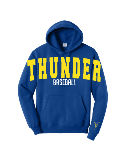 Thunder Baseball-  Oversized Thunder Print- Cotton Blend Hoodie