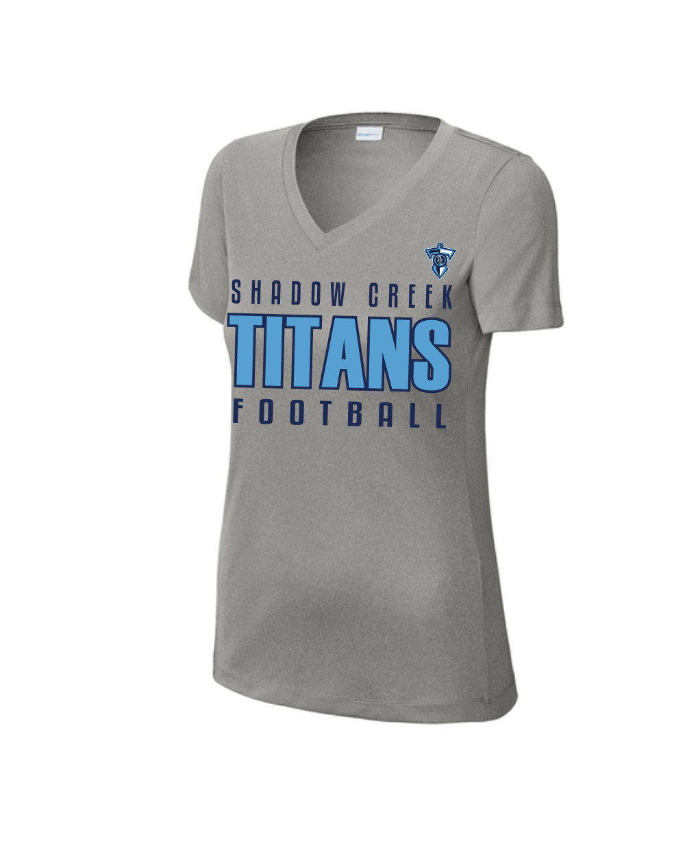 Shadow Creek Titans- Titans Football Ladies Short Sleeve VNeck Performance Tee