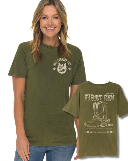 First Gen- First Gen Boots Vintage Tee