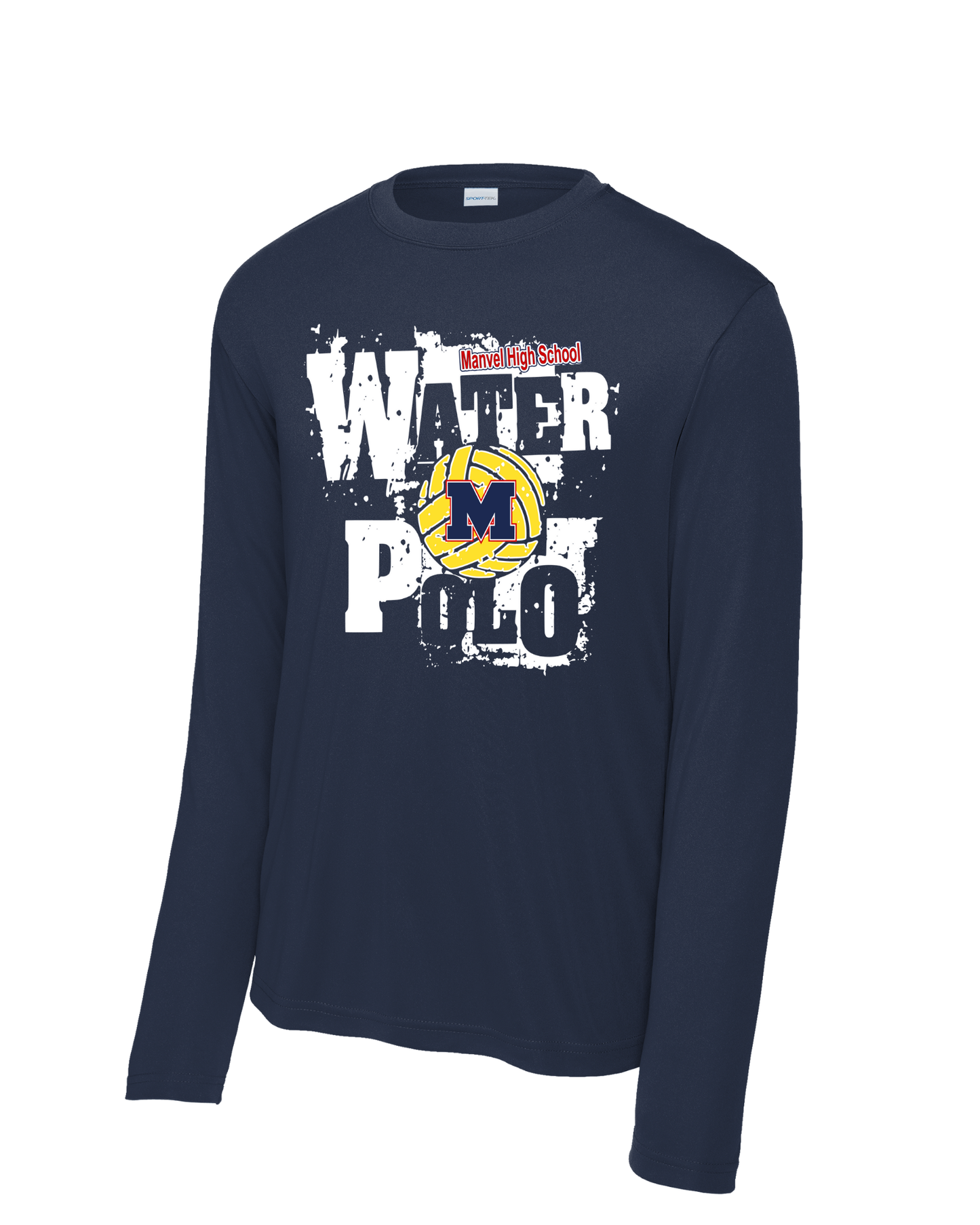 Manvel Water Polo- Manvel Water Polo Long Sleeve Performance Tee
