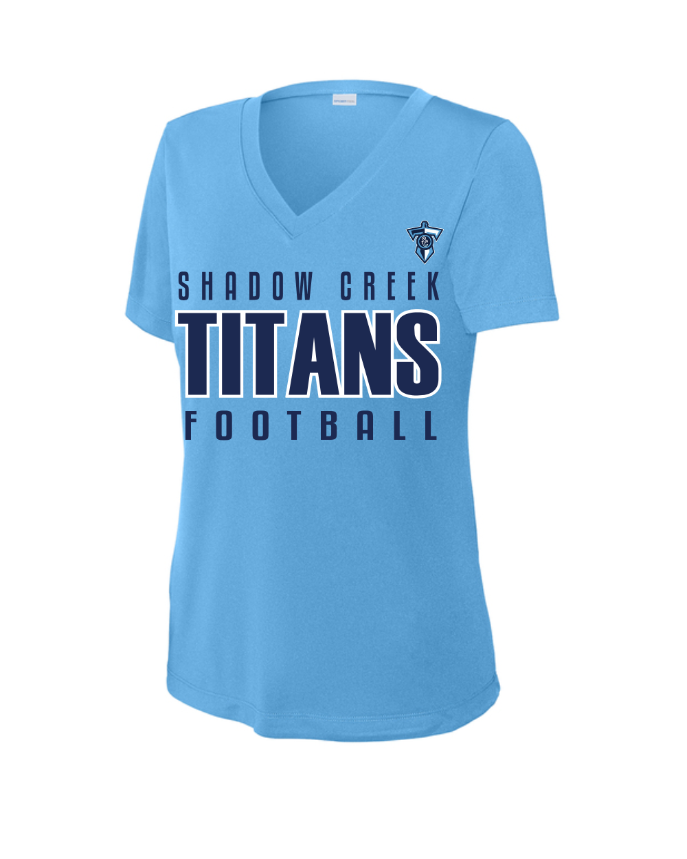 Shadow Creek Titans- Titans Football Ladies Short Sleeve VNeck Performance Tee