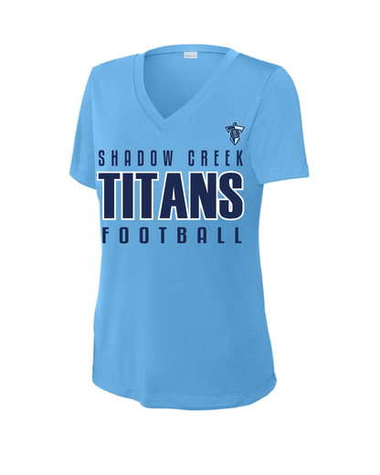 Shadow Creek Titans- Titans Football Ladies Short Sleeve VNeck Performance Tee