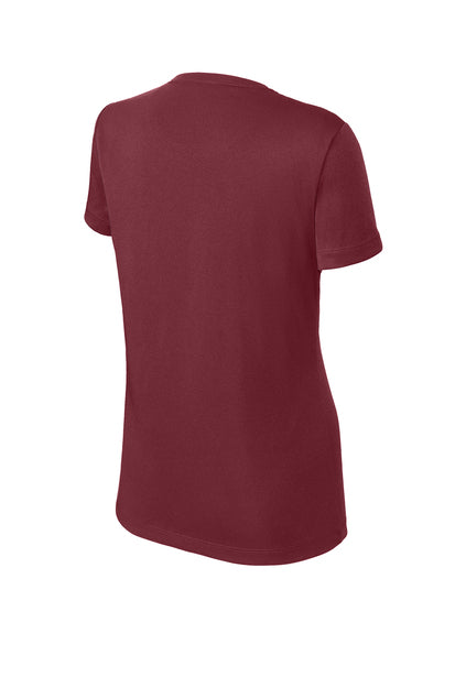 Heights Volleyball-Heights VB Ladies Performance Tee- maroon