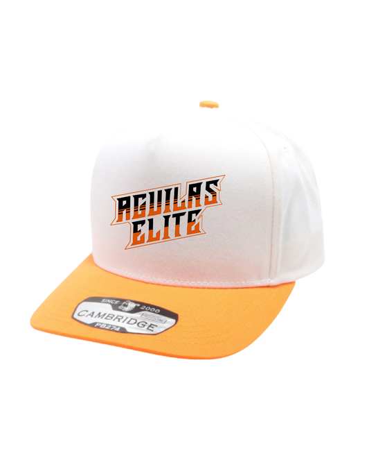 Aguilas Elite- Five Panel 2 Tone Hat- Cream/Orange