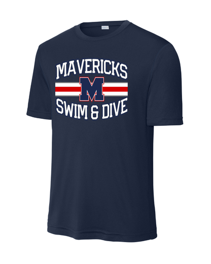 Manvel Swim & Dive-  Mavericks Swim Short Sleeve Performance Tee