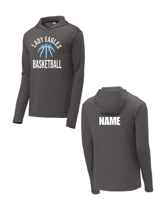 McNair Jr High - Lady Eagles Basketball Performance Long Sleeve Hooded Tshirt