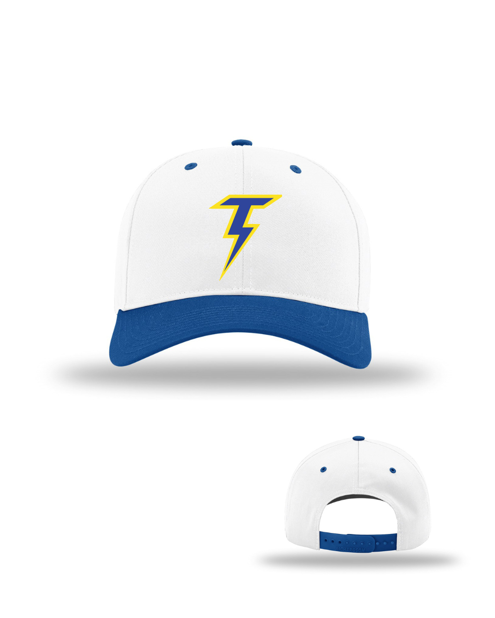 Thunder Baseball -Embroidered Logo Two Tone Five Panel Hat