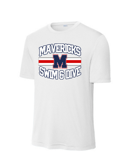 Manvel Swim & Dive-  Mavericks Swim Short Sleeve Performance Tee