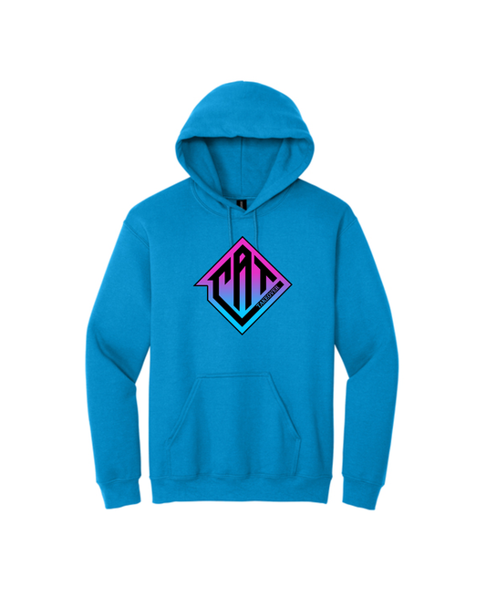 Cat Takeover - Blue & Pink CAT Logo Heavy Blend Hooded Sweatshirt (Copy)