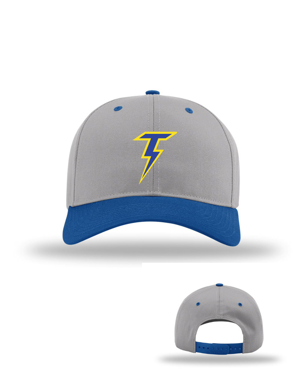 Thunder Baseball -Embroidered Logo Two Tone Five Panel Hat
