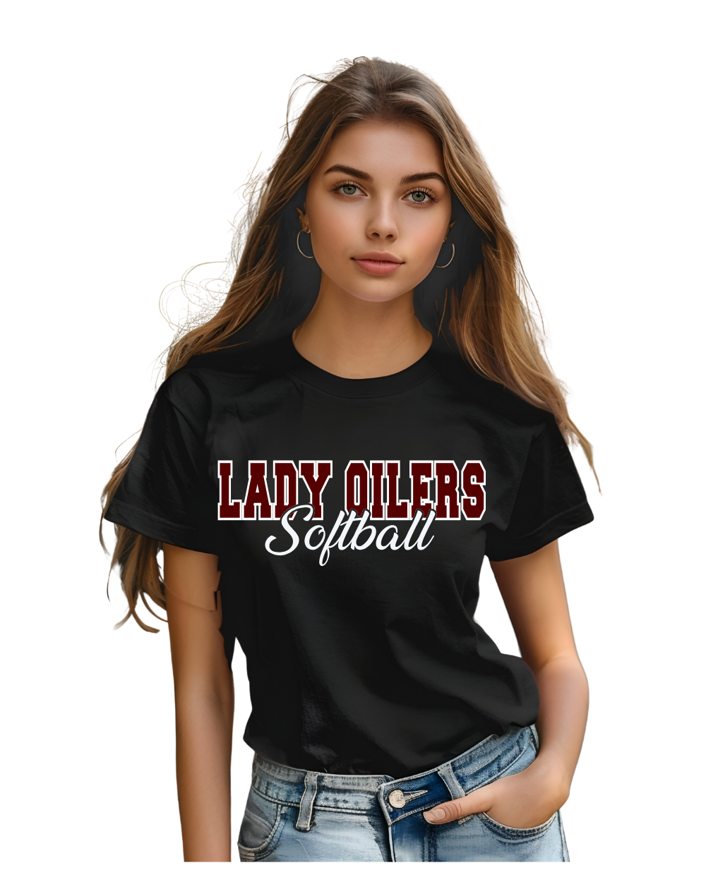 PHS Softball- Lady Oilers  Softball Cotton Tee