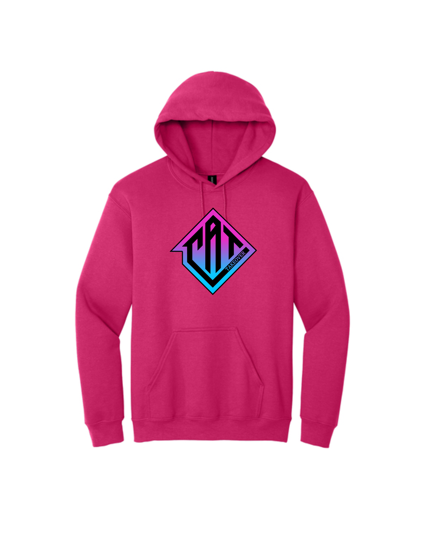 CAT Takeover- Cotton Heavy Blend Hoodie- Blue/ Pink CAT Ombre Logo