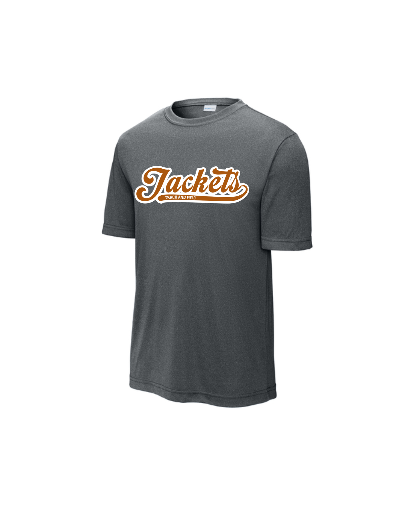 Alvin HS Track and Field- Cursive Jackets Track and Field Performance Short Sleeve Tee