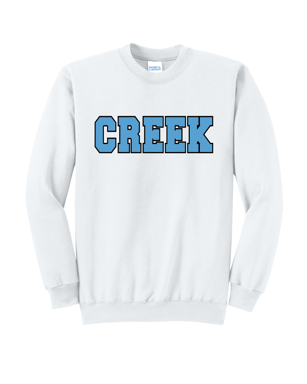 Shadow Creek HS -Creek Embroidered Applique Crewneck- Medium Gray