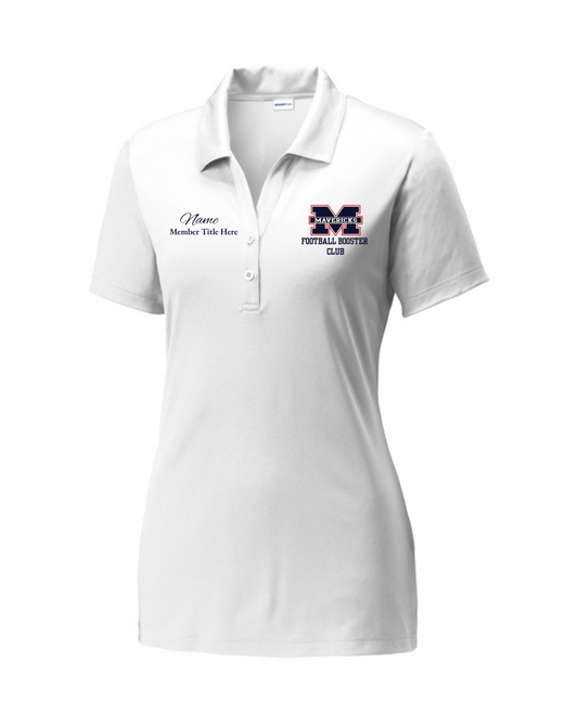 Manvel Booster Club- Ladies Performance Polo Shirt- White