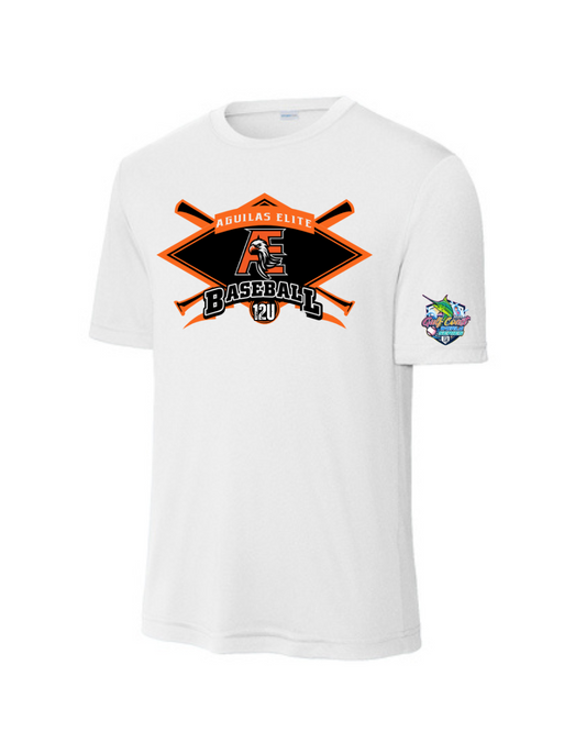 Aguilas Elite- Diamond Gulf Coast WS Performance Tee- White