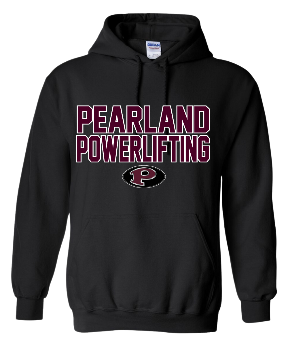 Pearland Powerlifting- PHS Logo Cotton Fleece Hoodie- Black