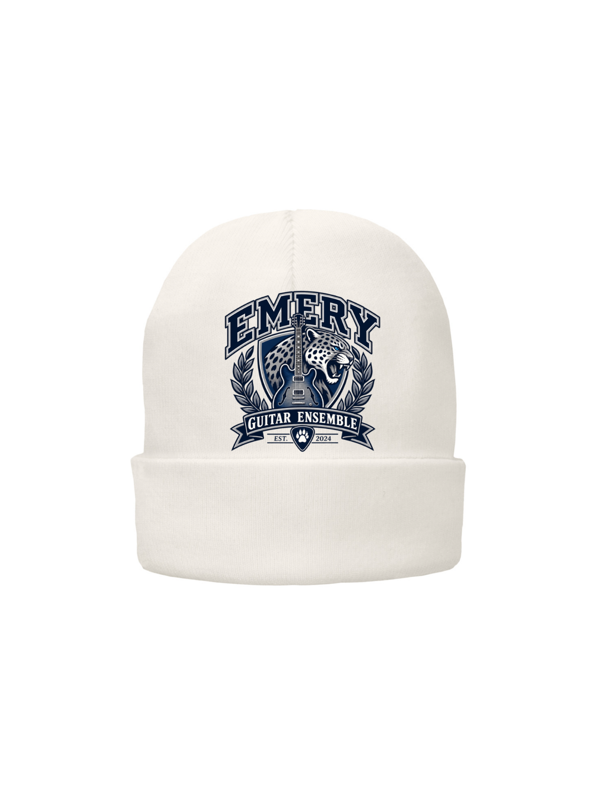 Emery Weiner Guitar Ensemble- Embroidered Traditional Fleece Lined Beanies