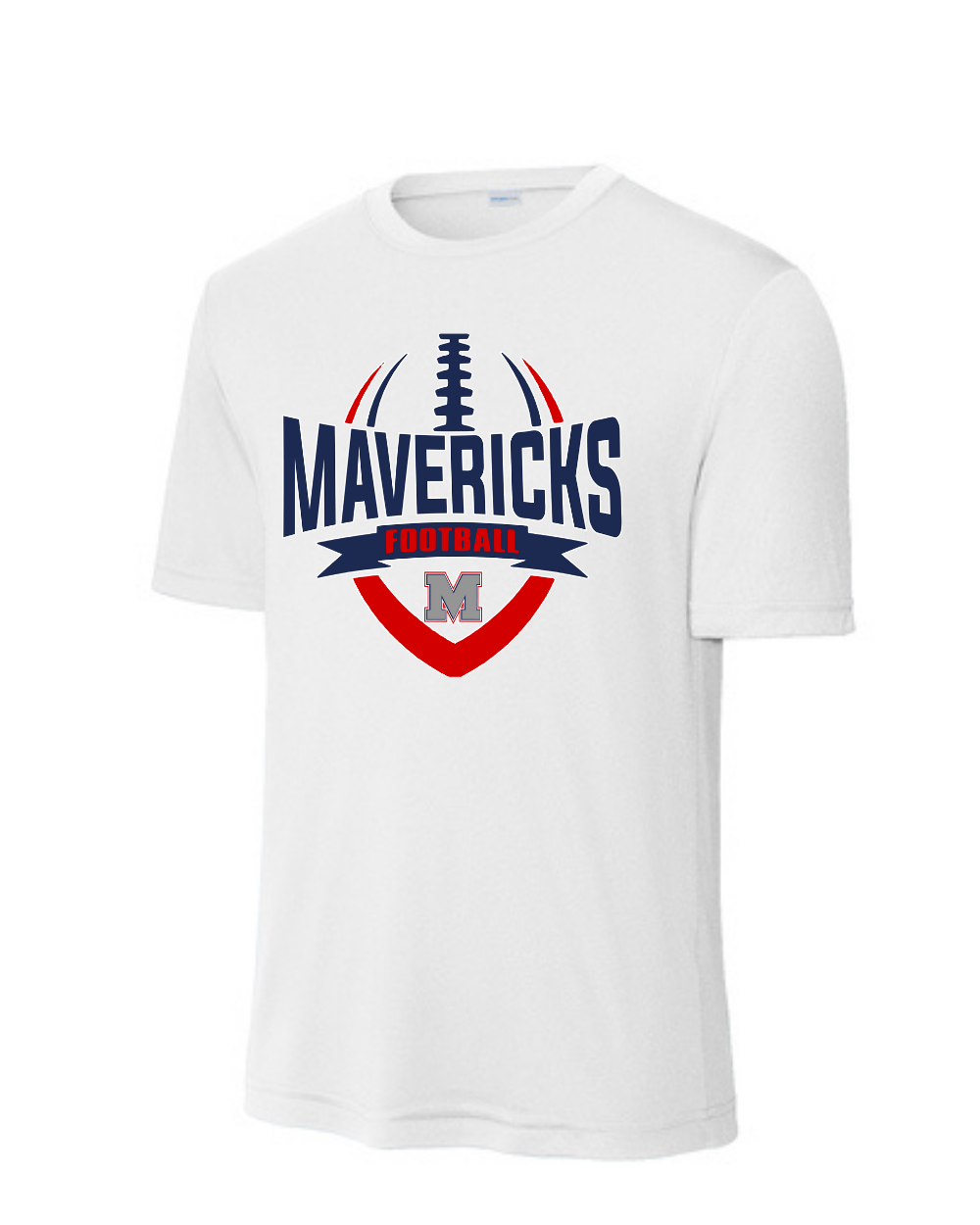 Manvel Football- Mavericks Football Short Sleeve Performance Tee