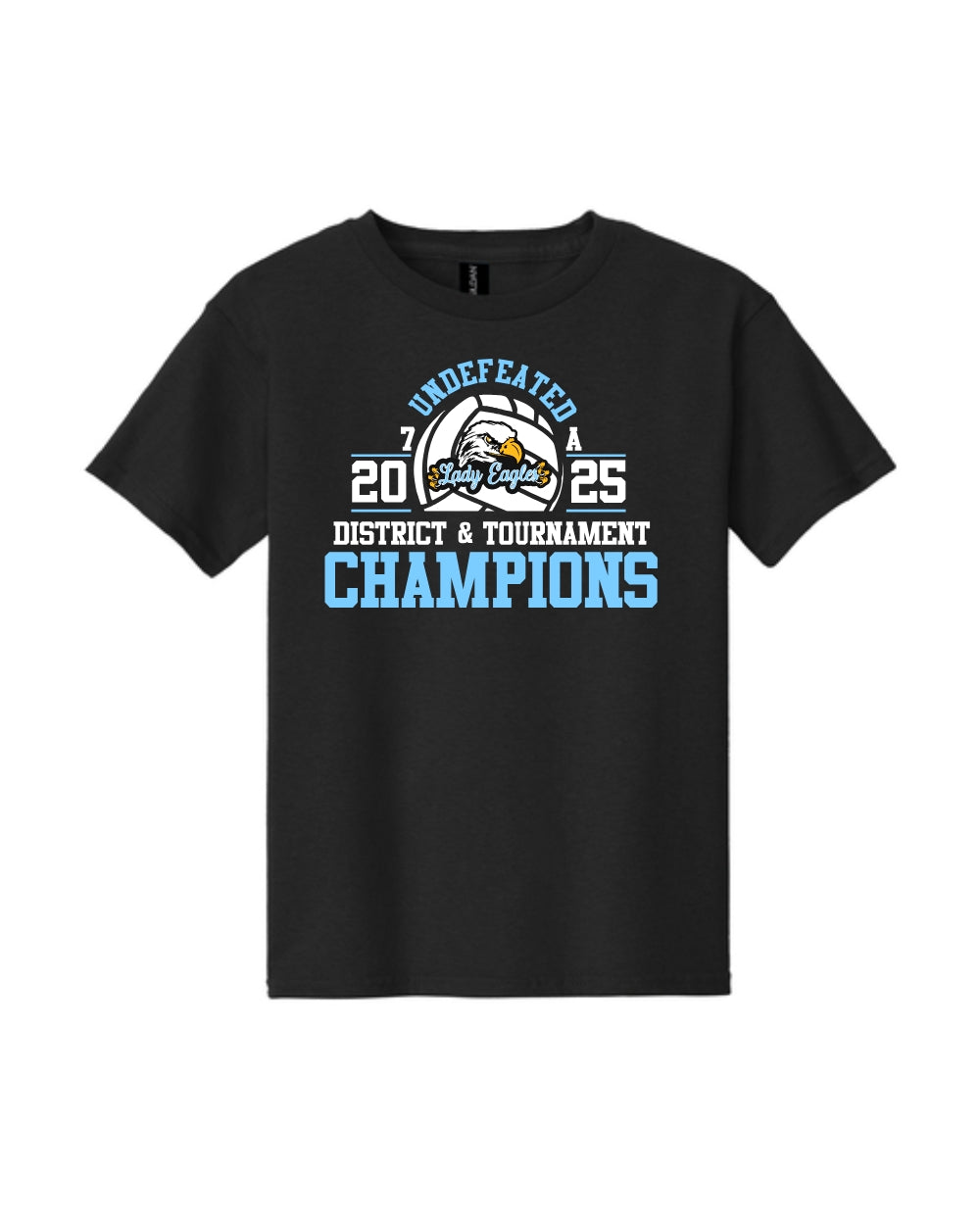 McNair Volleyball - 7A Undefeated District & Tournament Champions Cotton Tee Shirt