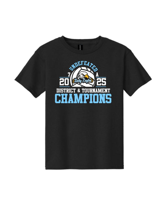 McNair Volleyball - 7A Undefeated District & Tournament Champions Cotton Tee Shirt