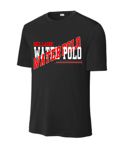 Bellaire Cardinals Water Polo - Split Water Polo  Black Performance Tee