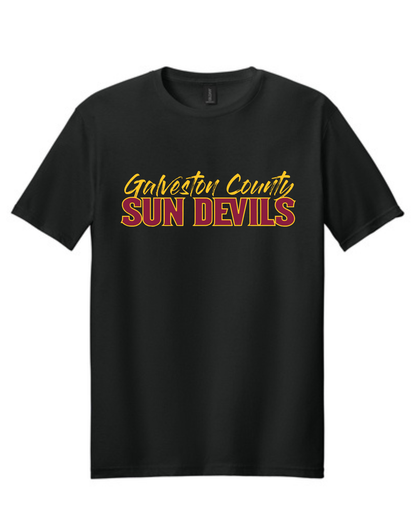 GC Sun Devils Baseball- Galveston County Sun Devils Cotton Tee