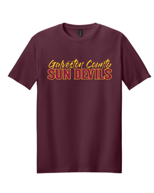 GC Sun Devils Baseball- Galveston County Sun Devils Cotton Tee