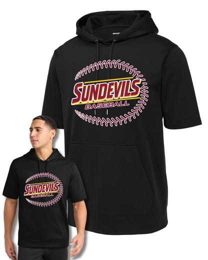 GC Sun Devils Baseball-Sundevils Baseball Short Sleeve Performance Hoodie