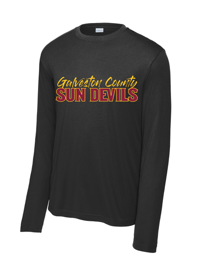 GC Sun Devils Baseball- Galveston County Sun Devils Long Sleeve Performance Tee