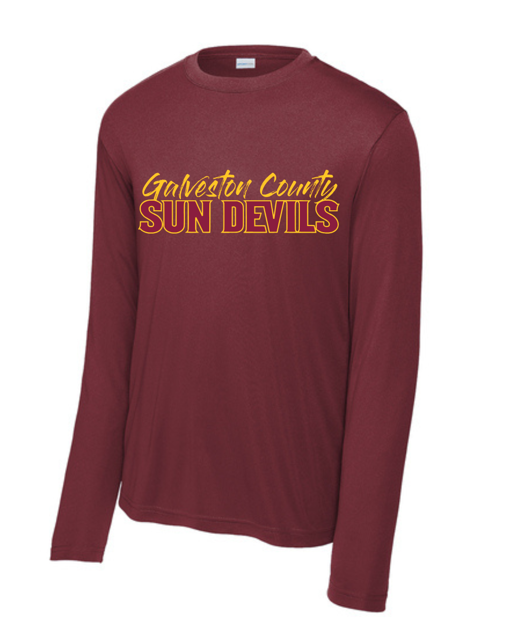 GC Sun Devils Baseball- Galveston County Sun Devils Long Sleeve Performance Tee