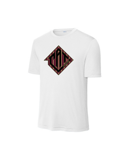 CAT Takeover- Performance Shirt Sleeve Tee- CAT Pin-Striped Logo